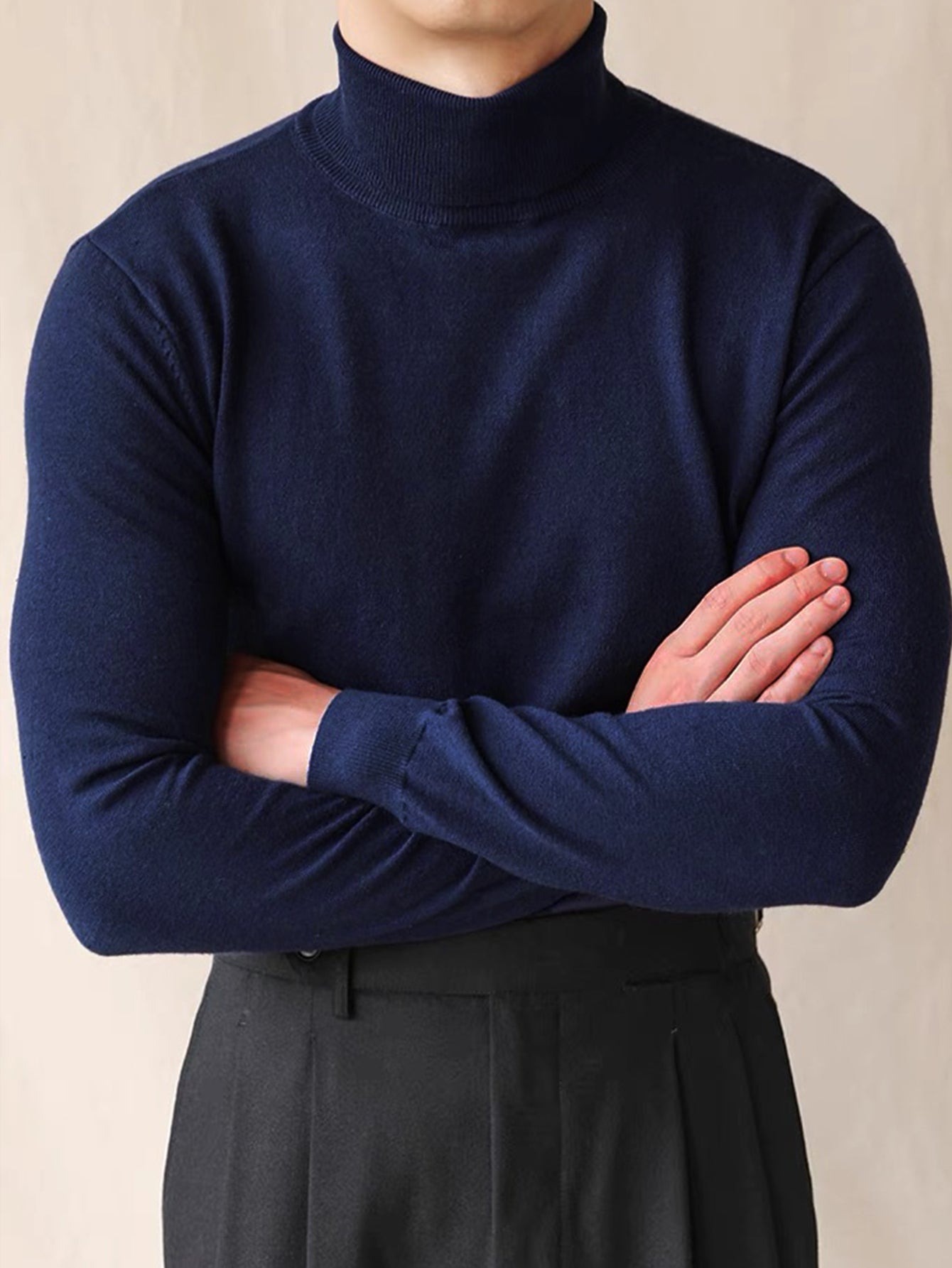 Men's  Long Sleeve Turtleneck Sweater