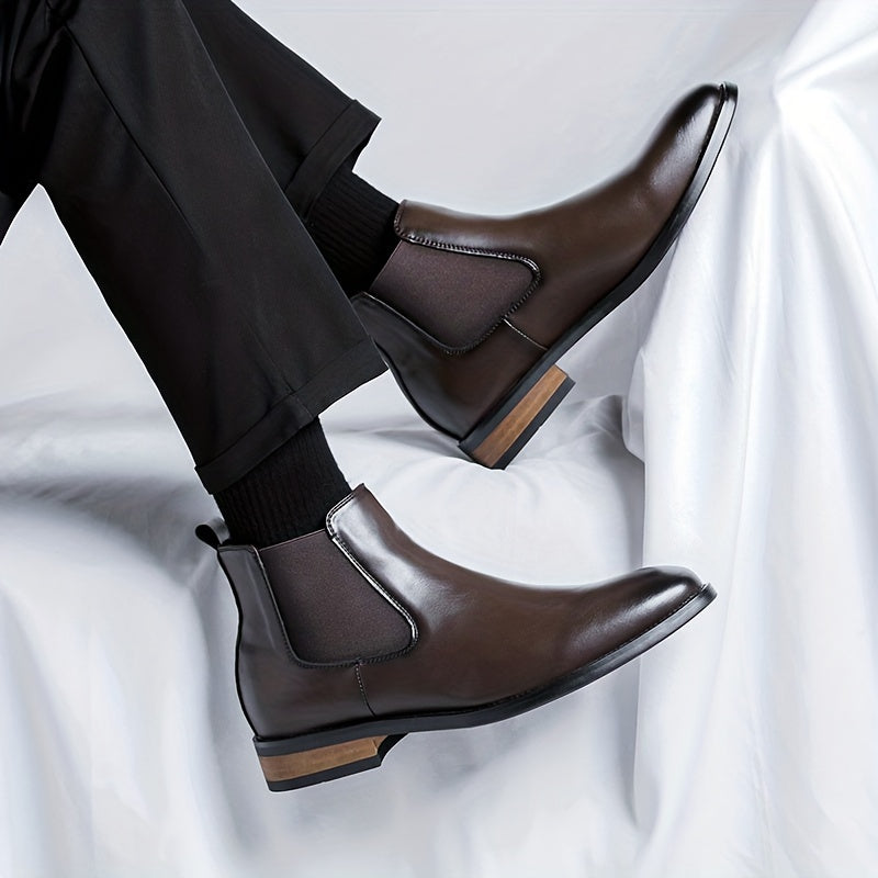 Sleek Slip-on Dress Boots