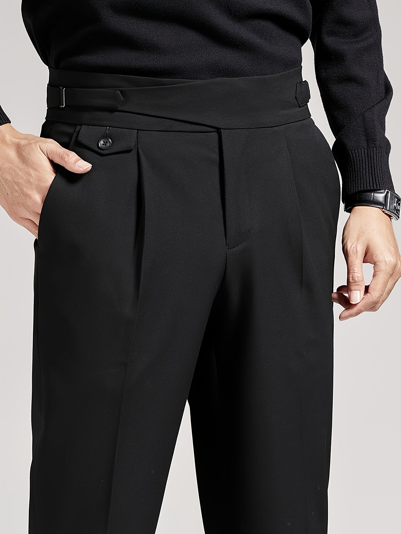 Men'S Cropped Suit Pants