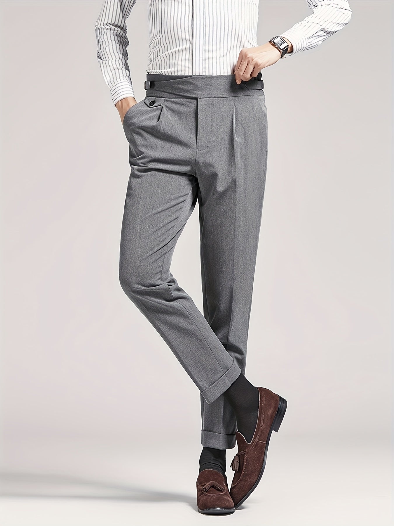 Men'S Cropped Suit Pants