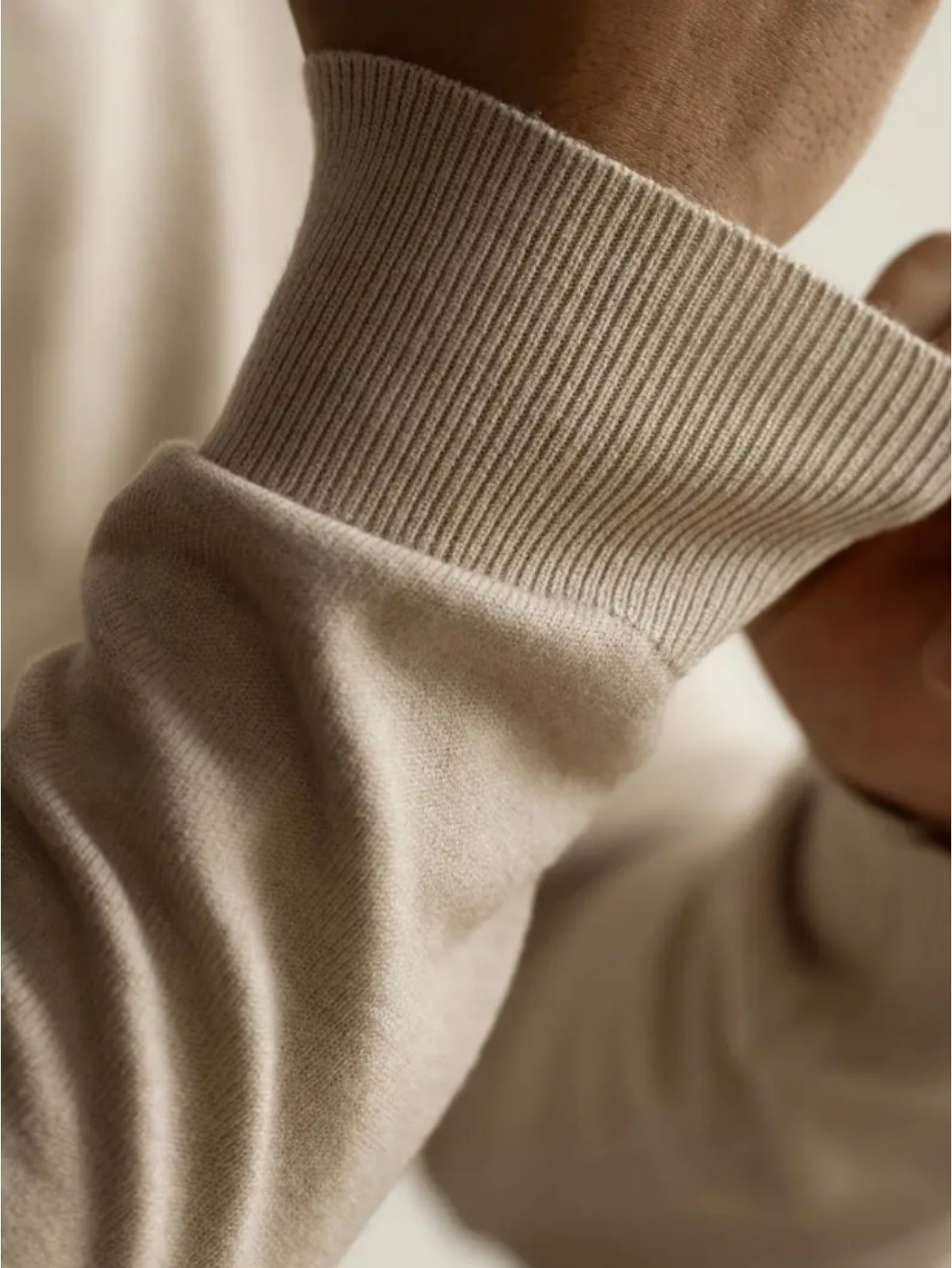 A Men'S Casual Turtleneck Sweater Business Wear.