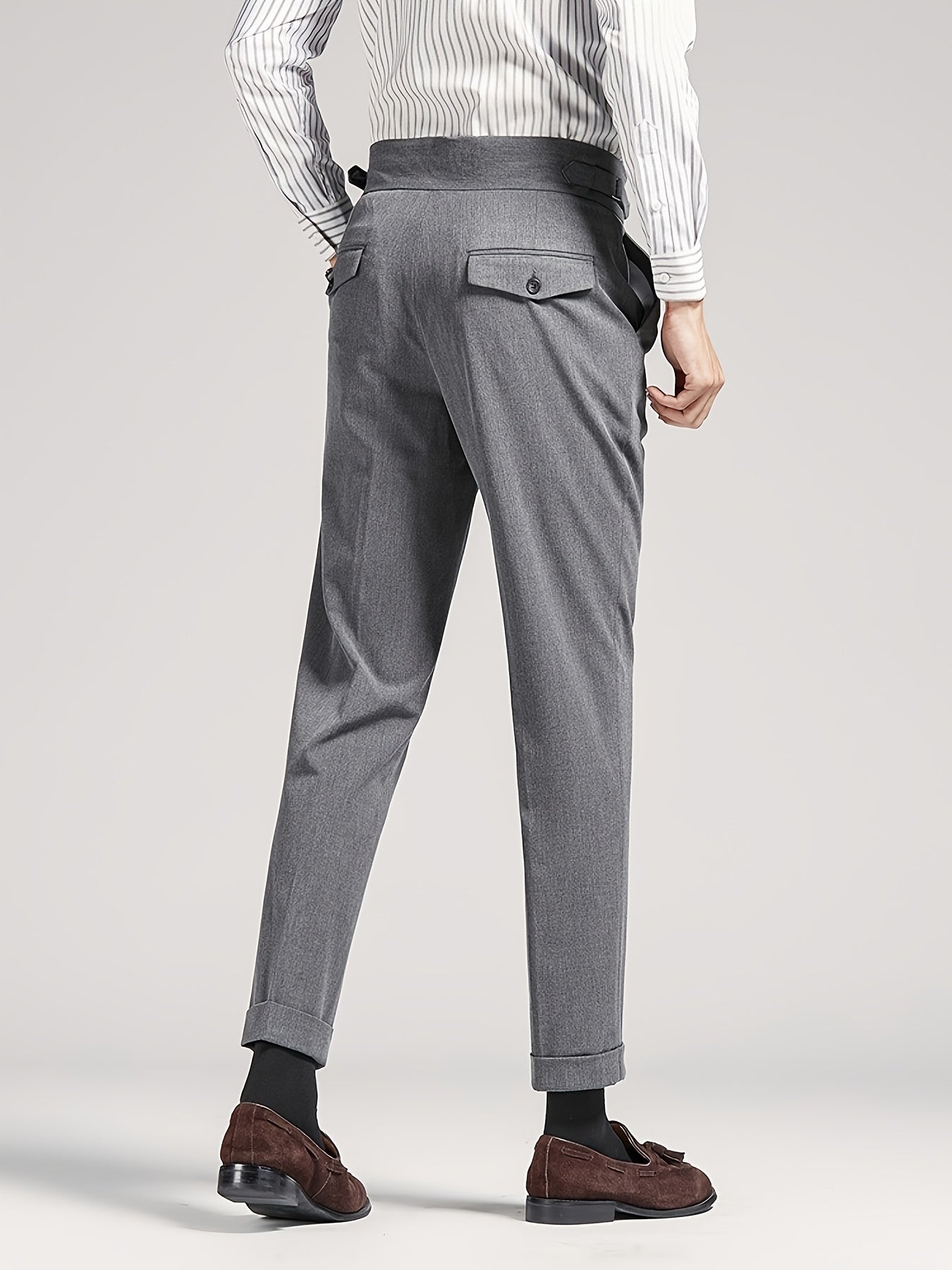 Men'S Cropped Suit Pants