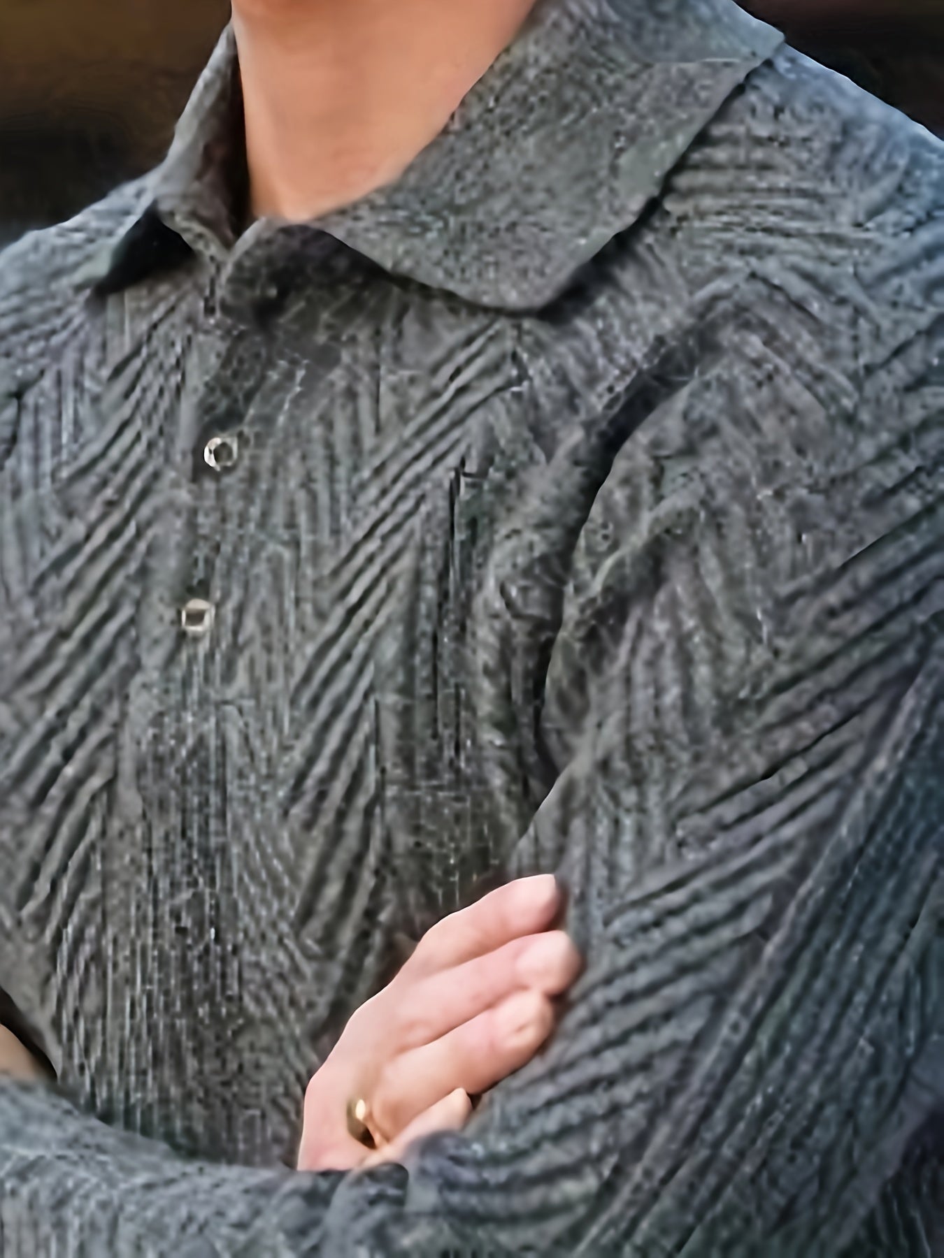 Men's Vintage-Inspired Cable Knit Shirt -