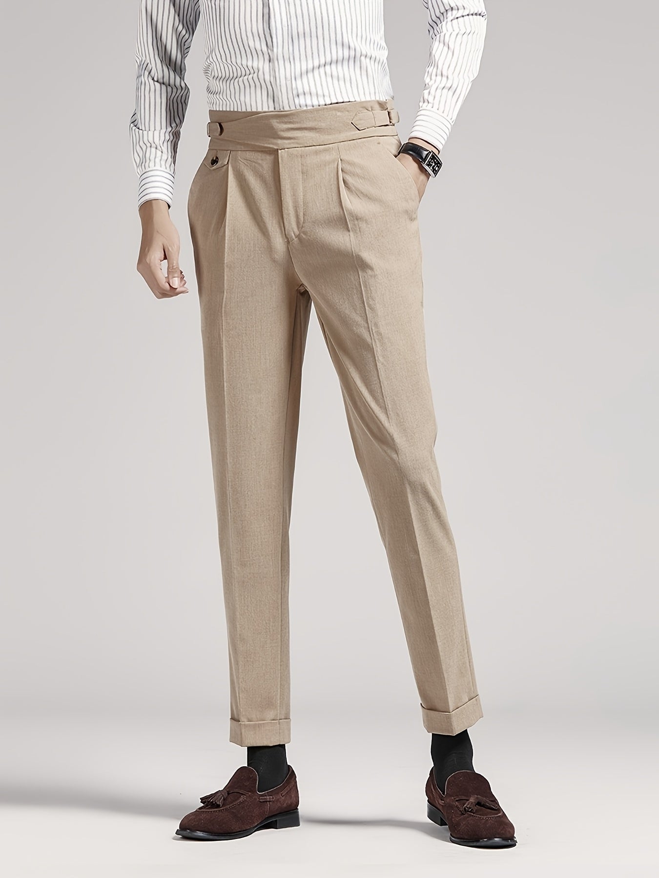 Men'S Cropped Suit Pants