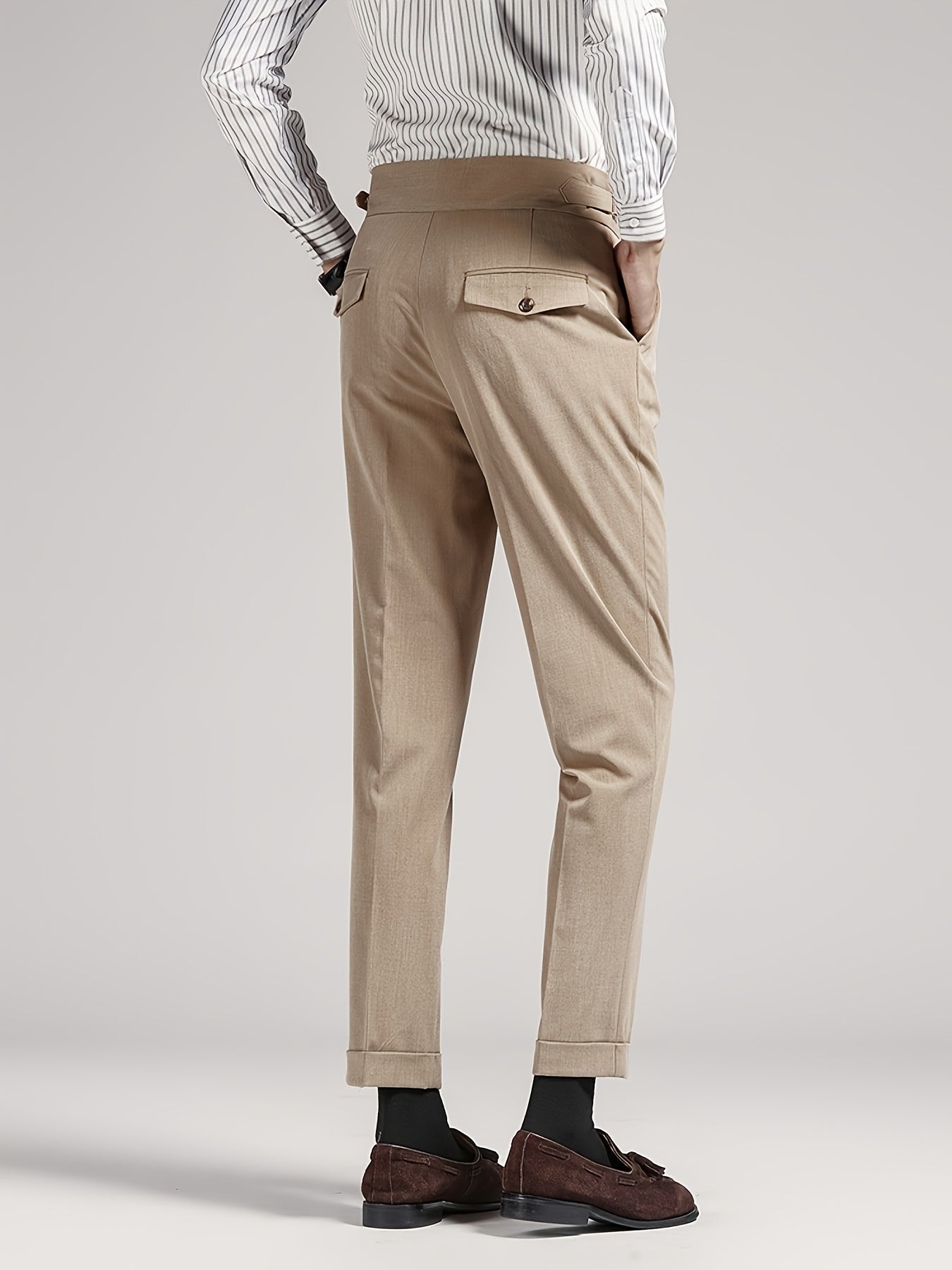 Men'S Cropped Suit Pants