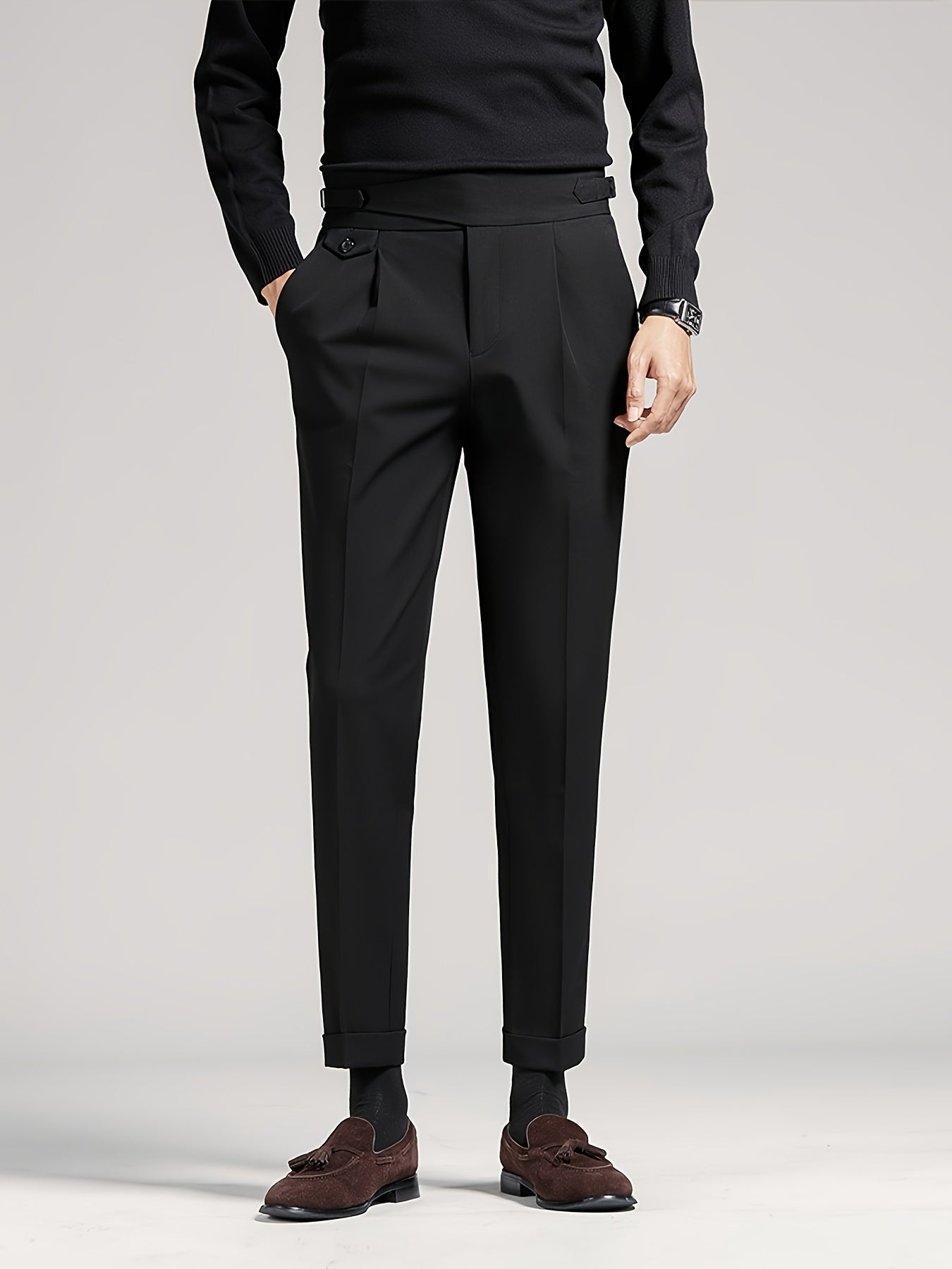 Men'S Cropped Suit Pants