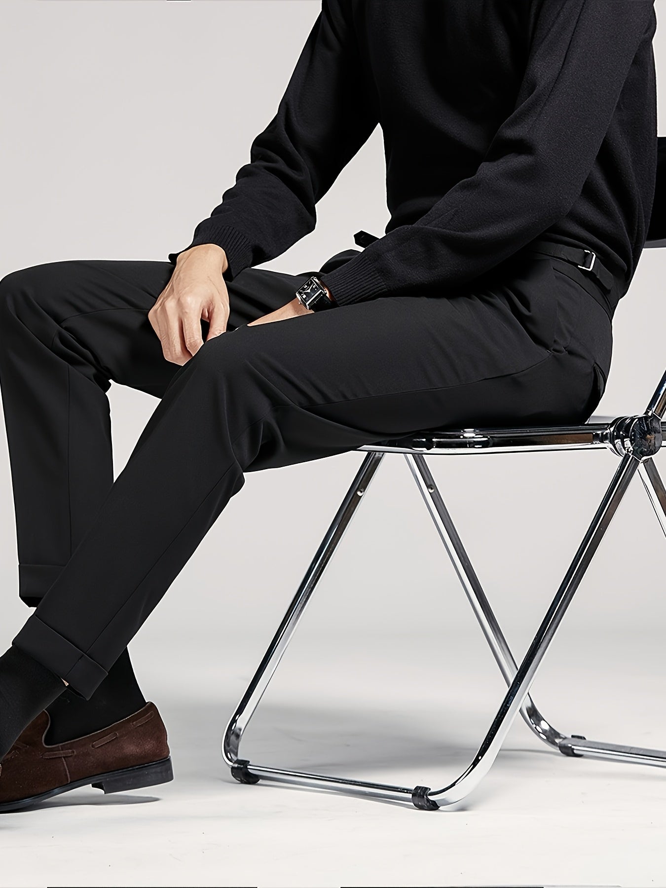 Men'S Cropped Suit Pants