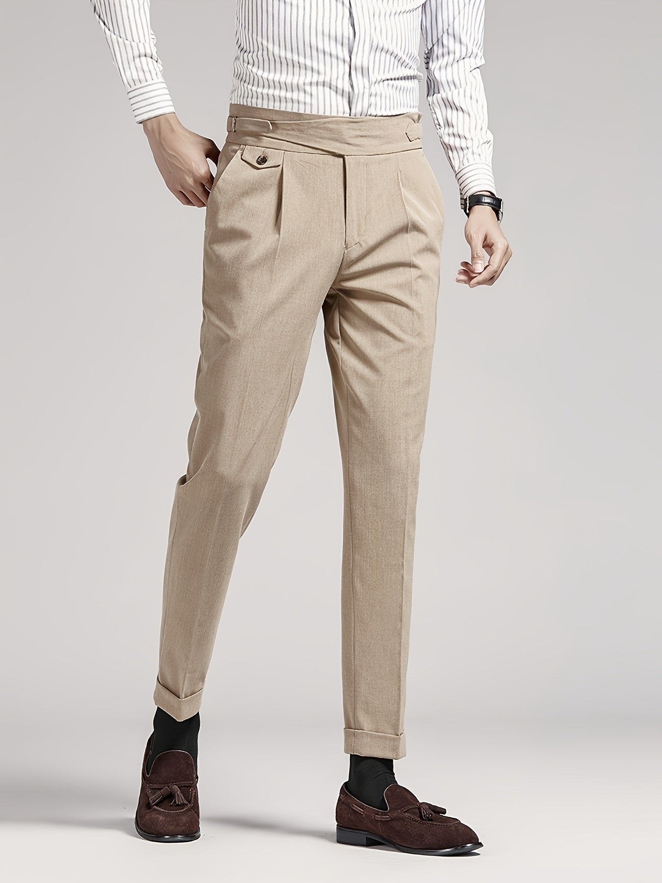 Men'S Cropped Suit Pants