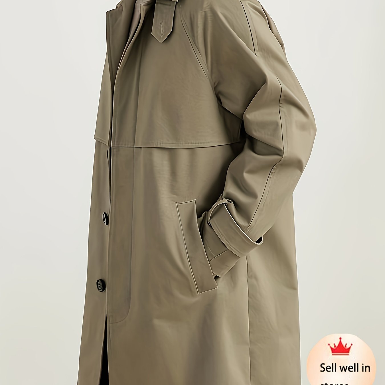 Men'S Classic classic Style Trench Coat,