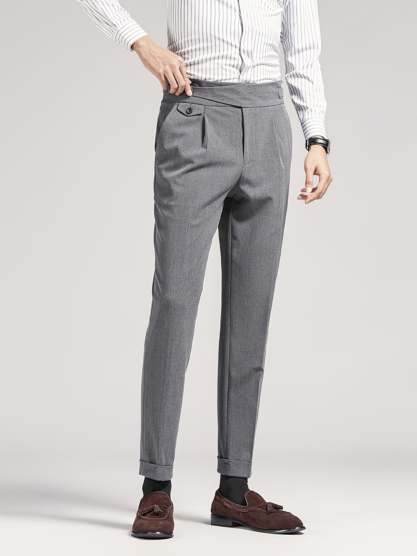 Men'S Cropped Suit Pants